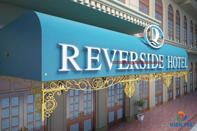 bảng hiệu khách sạn Reverside