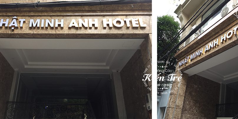 Làm bảng hiệu quảng cáo Khách Sạn Nhật Minh Anh - Quảng Cáo Kiến Trẻ